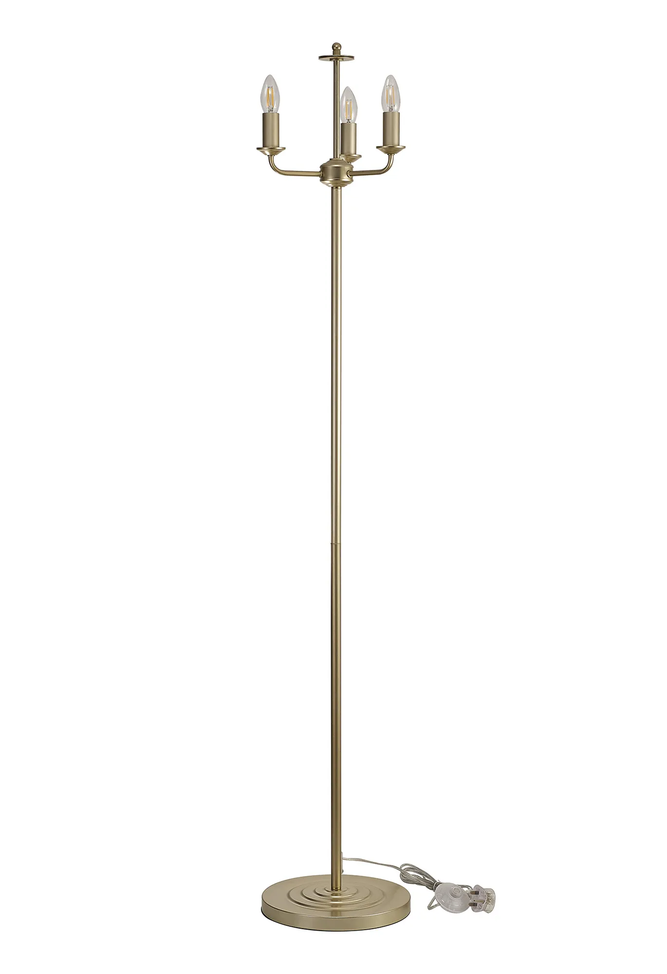 Banyan 45cm 3 Light Floor Lamp Champagne Gold, Grey DK0988  Deco Banyan CG GR
